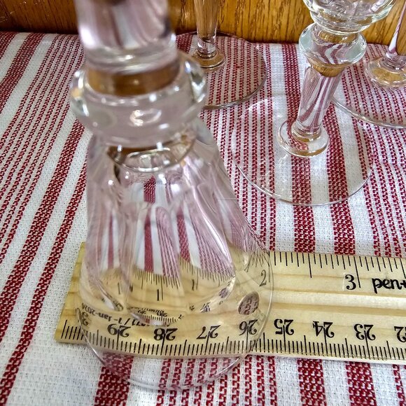 4 Vintage Cut Crystal Cordial Glasses 4.25" elegant faceted home bar 2oz designe - Picture 8 of 8